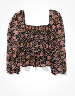 Женские топы American Eagle AE Smocked Square Neck Top — фото 3