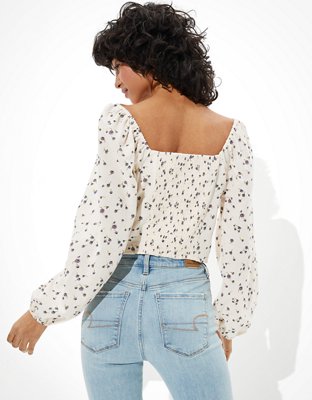 Женские блузки American Eagle AE Fitted V-Neck Blouse — фото 2