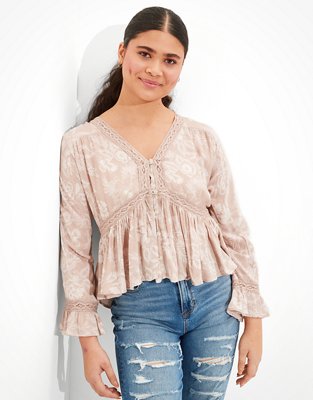 AE Lace Babydoll Top