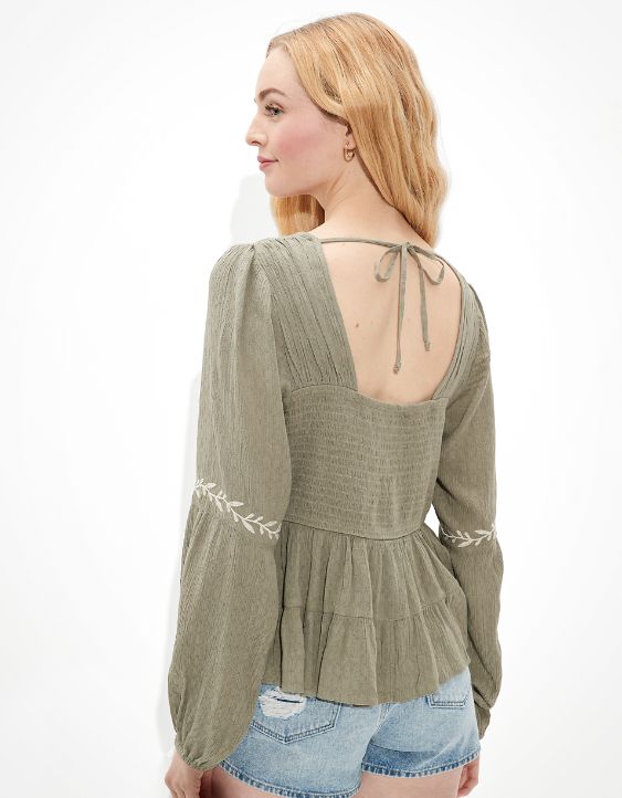AE Embroidered Tunic Top
