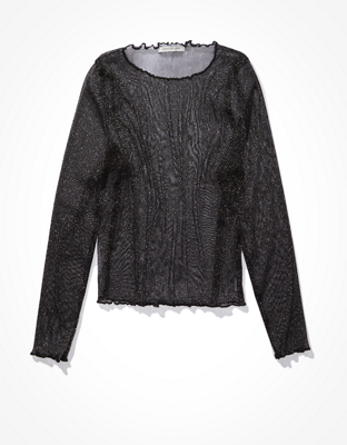 AE Long-Sleeve Mesh Top