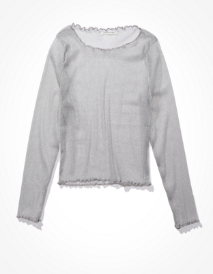 AE Long-Sleeve Mesh Top