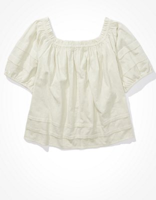 Женские блузки American Eagle AE Off-The-Shoulder Tie-Front Blouse — фото 4