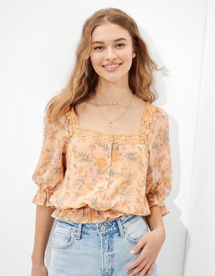 american eagle peasant top