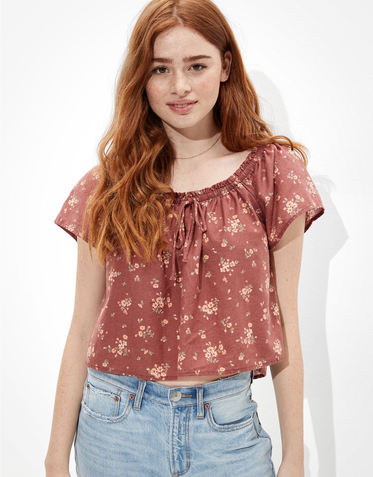 AE Off-The-Shoulder Blouse
