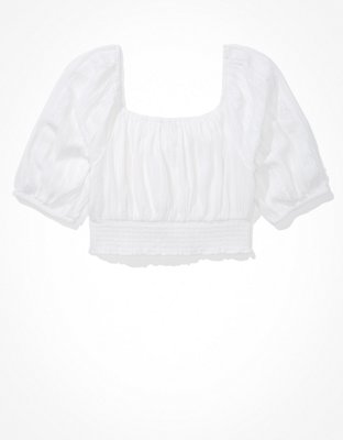 AE Puff-Sleeve Crop Top