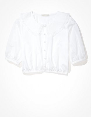 AE Peter Pan Button-Up Blouse