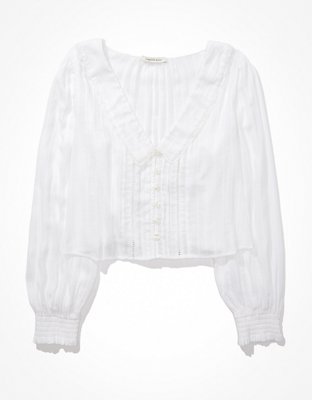 AE Chelsea Collar Button-Up Blouse