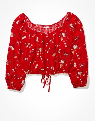 Женские блузки American Eagle AE Cinched Blouse — фото 3
