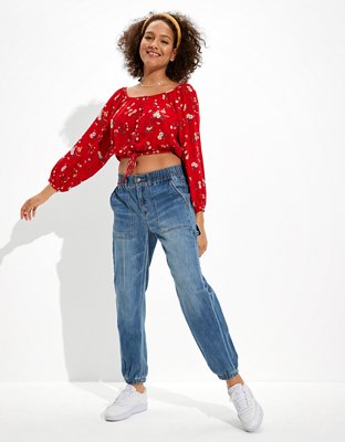 Женские блузки American Eagle AE Cinched Blouse — фото 5