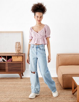 AE Wrap Babydoll Blouse