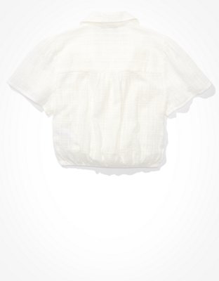 Женские блузки American Eagle AE Tie-Front Button-Up Blouse — фото 4
