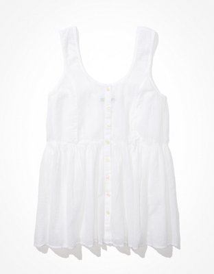 AE Oversized Button-Up Babydoll Tunic