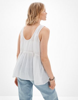 AE Oversized Button-Up Babydoll Tunic