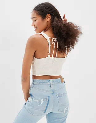 AE Smocked Corset Tank Top