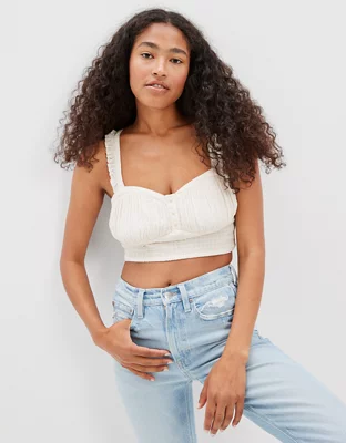 AE Smocked Corset Tank Top