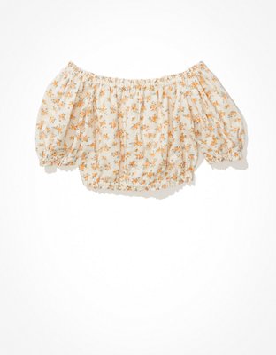 AE Off-the-Shoulder Bubble Blouse