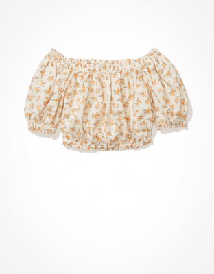 AE Off-the-Shoulder Bubble Blouse