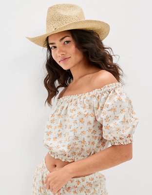 AE Off-the-Shoulder Bubble Blouse