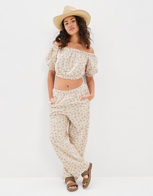 AE Off-the-Shoulder Bubble Blouse