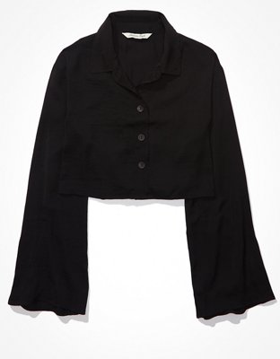 AE Silky Button-Up Blouse