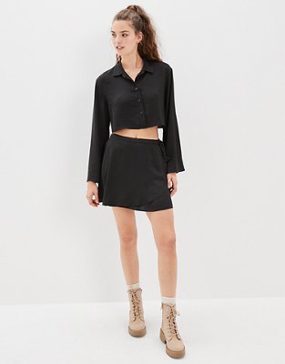 AE Silky Button-Up Blouse