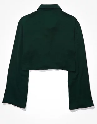 AE Silky Button-Up Blouse