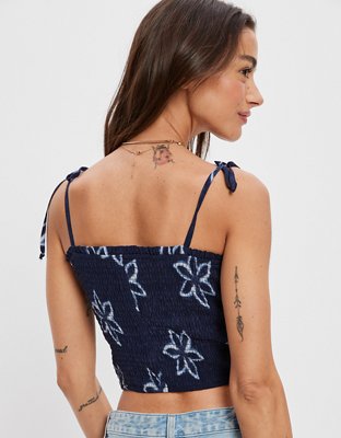 AE Smocked Crossover Cami