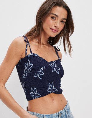 AE Smocked Crossover Cami