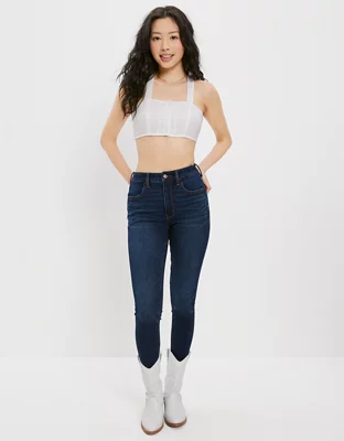 AE Button-Up Tie Back Tank Top