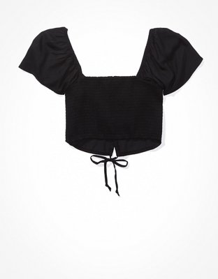 AE Cut-Out Flutter Sleeve Blouse