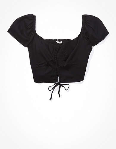 AE Cut Out Flutter Sleeve Blouse