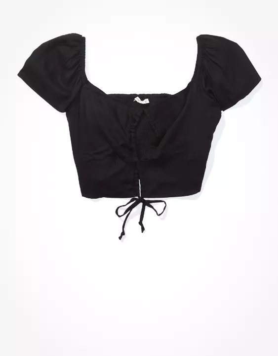 AE Cut-Out Flutter Sleeve Blouse