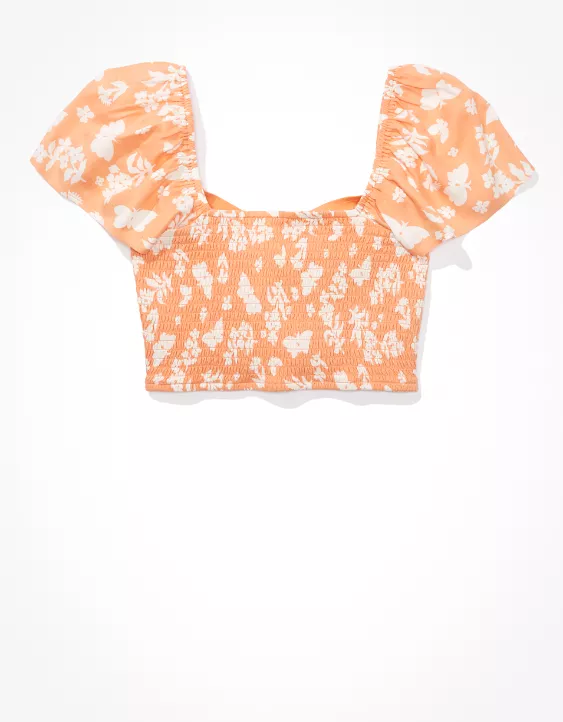 AE Cut-Out Flutter Sleeve Blouse