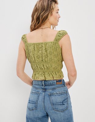 AE Cap Sleeve Babydoll Blouse