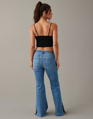 Женские топы American Eagle AE Cropped Silky Keyhole Cami — фото 5