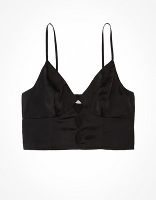Женские топы American Eagle AE Cropped Silky Keyhole Cami — фото 3
