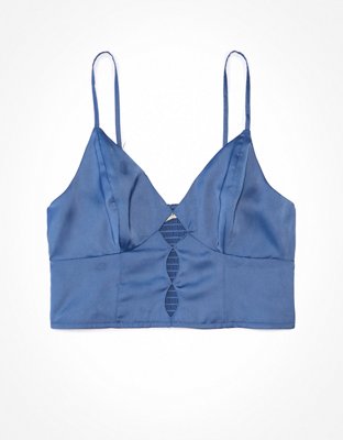 AE Cropped Silky Keyhole Cami