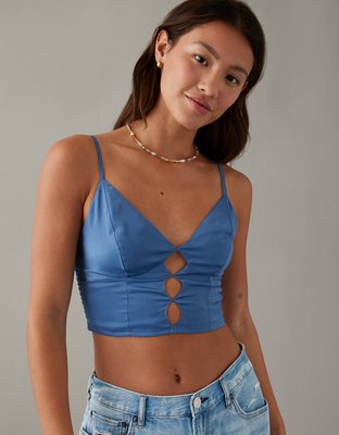 AE Cropped Silky Keyhole Cami