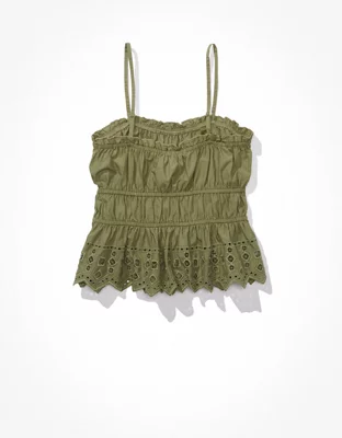AE Tiered Eyelet Tube Top