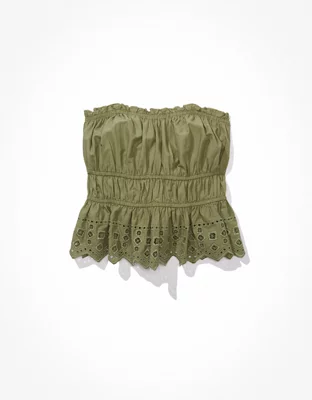 AE Tiered Eyelet Tube Top
