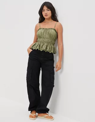AE Tiered Eyelet Tube Top