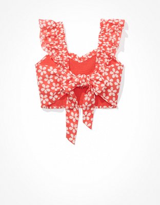 Женские блузки American Eagle AE Smocked Ruffle Blouse — фото 5