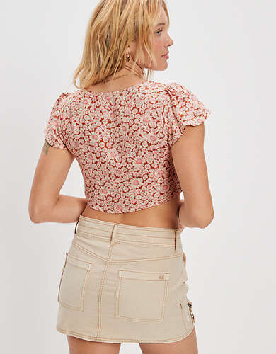 AE Cinch-Front Blouse