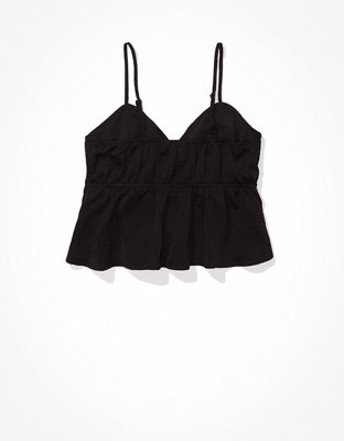 AE Blusa babydoll de satén