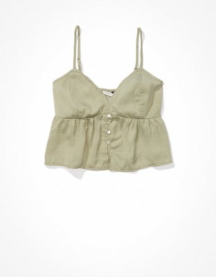 AE Blusa babydoll de satén