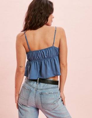 AE Satin Babydoll Blouse