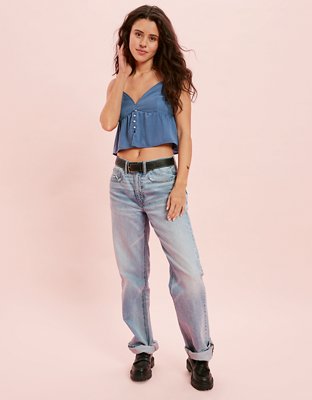 AE Satin Babydoll Blouse