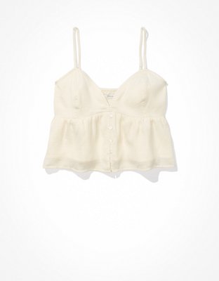 AE Blusa babydoll de satén