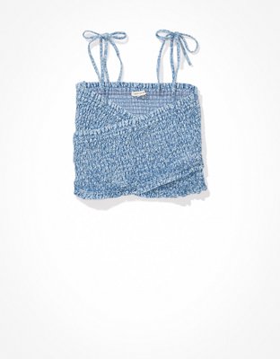 Женские топы American Eagle AE Smocked Crossover Cami — фото 3